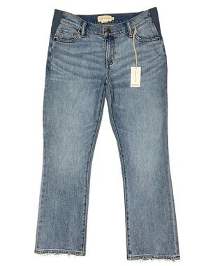 Hatch The Crop Maternity Jean 27 Light Wash Under The Belly Rise Flare NEW